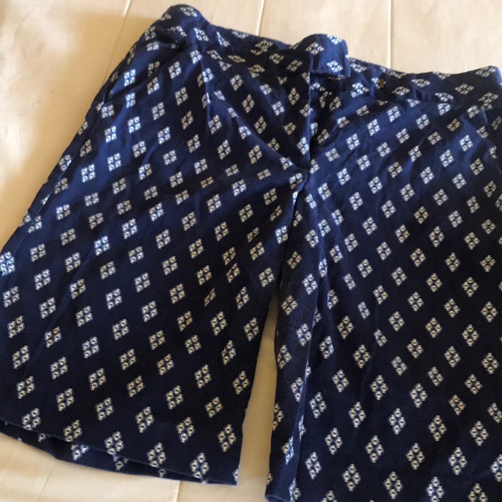 Blue patterned shorts